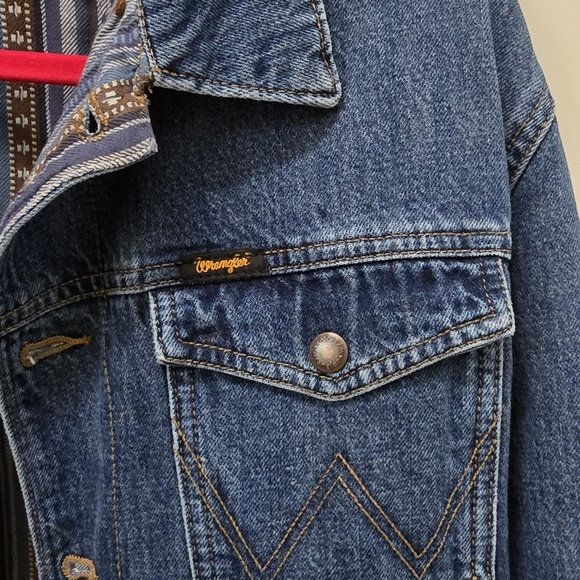 Wrangler Blue Denim Men Jacket Size M-Very Good Condition - Picture 11 of 17